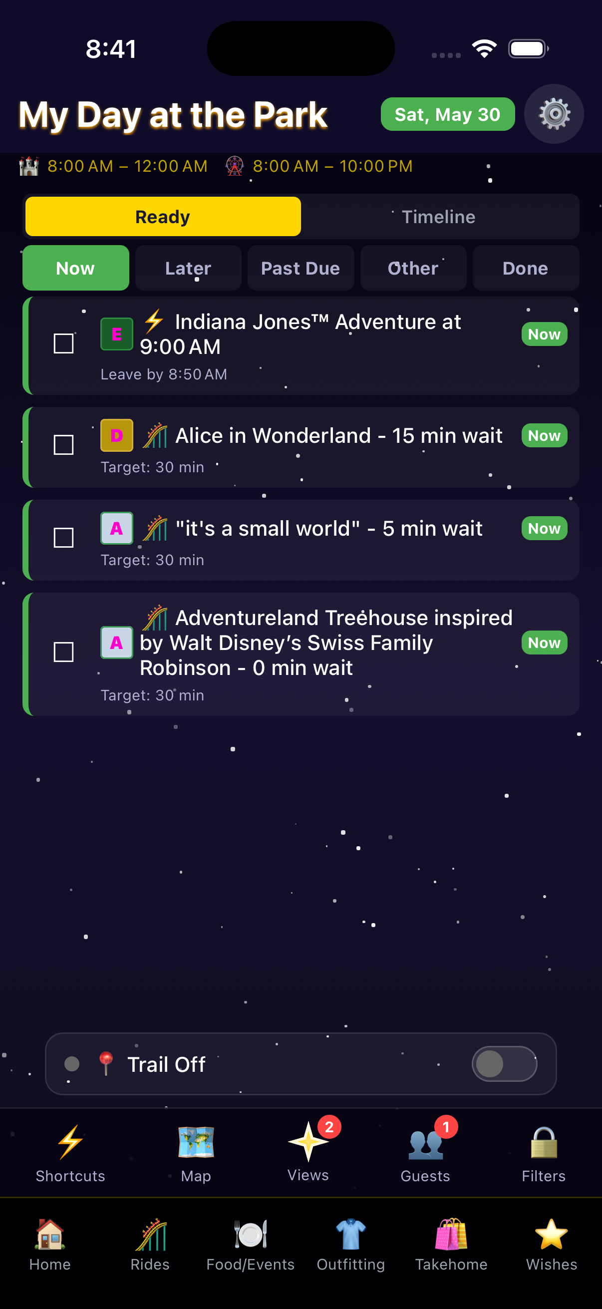 Mobile Rides — Live Wait Times