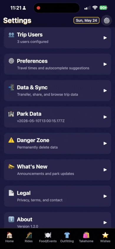 Mobile Sync — Import Tab